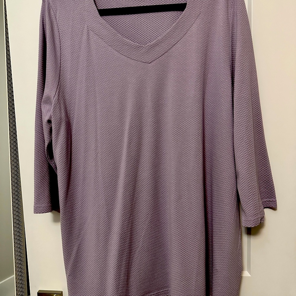 Ulla Popken lavender waffle tunic. Brand new never worn.
